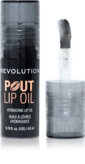 Revolution Pout Lip olje za ustnice z vlažilnim učinkom odtenek Midnight Black 4.6 ml